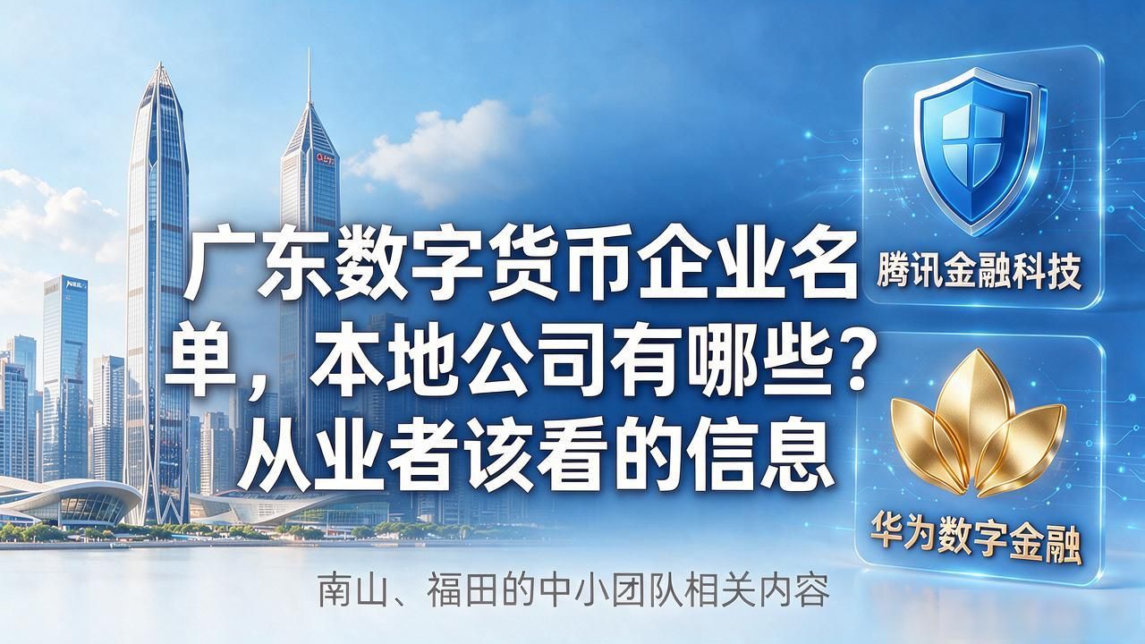 广东数字货币企业名单，本地公司有哪些？从业者该看的信息