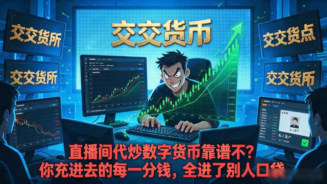 直播间代炒数字货币靠谱不？你充进去的每一分钱，全进了别人口袋
