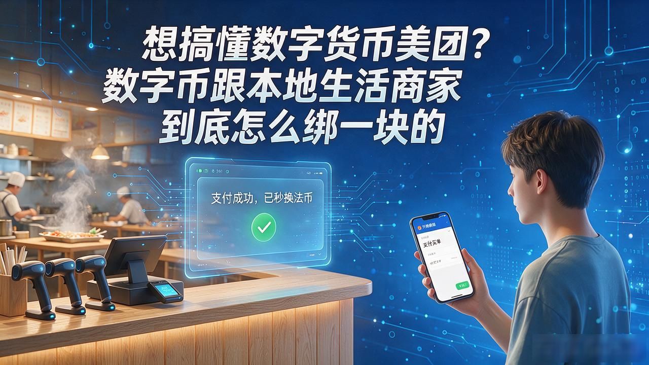想搞懂数字货币美团？数字币跟本地生活商家到底怎么绑一块的