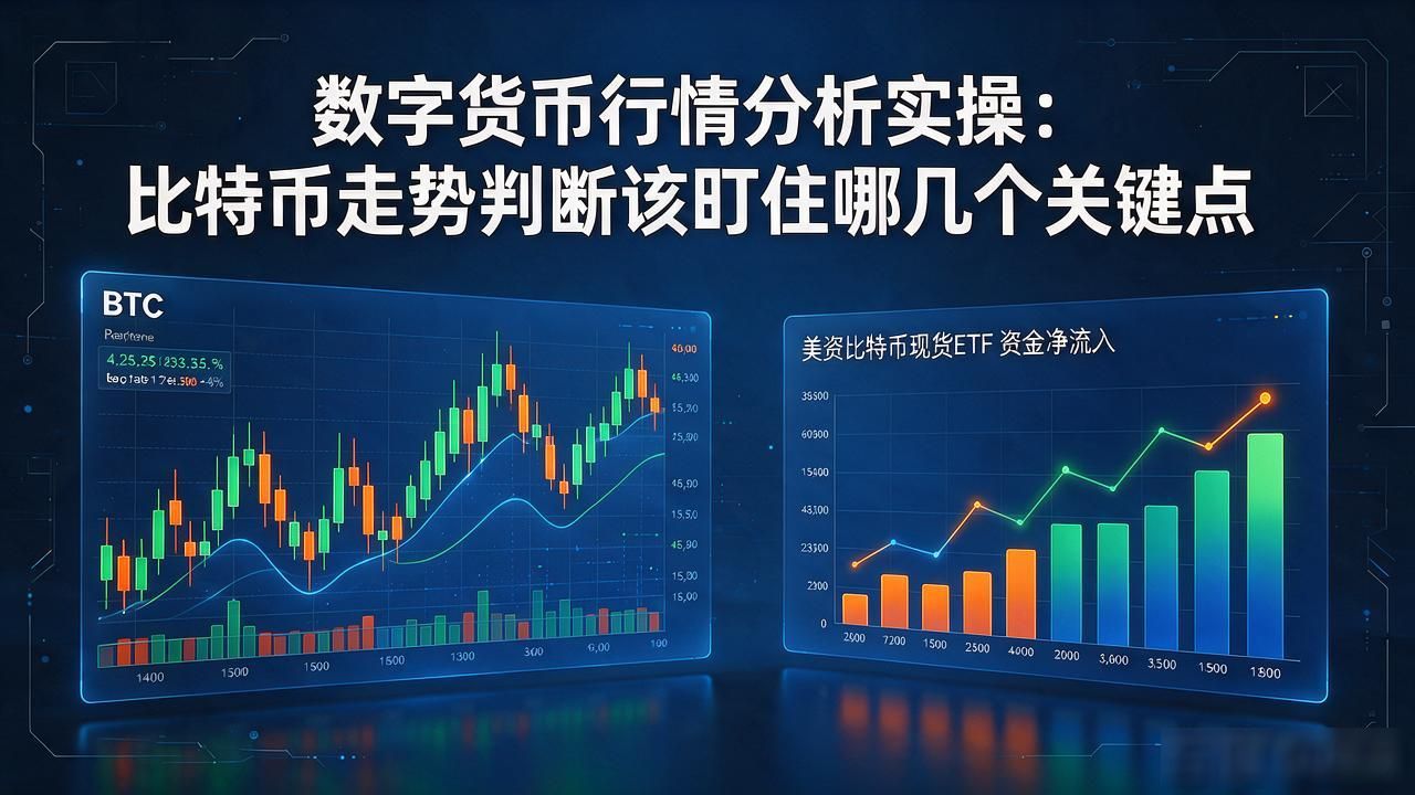 数字货币行情分析实操：比特币走势判断该盯住哪几个关键点