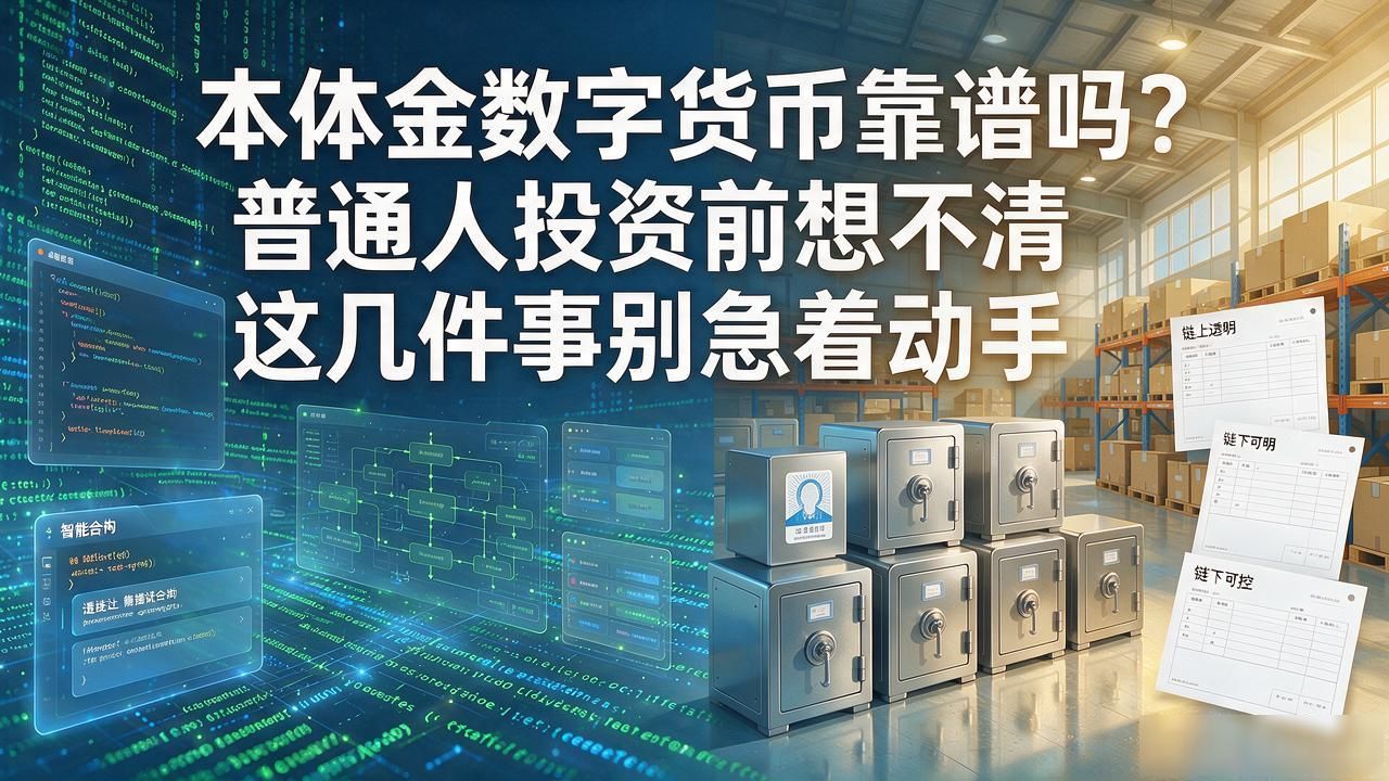 本体金数字货币靠谱吗？普通人投资前想不清这几件事别急着动手